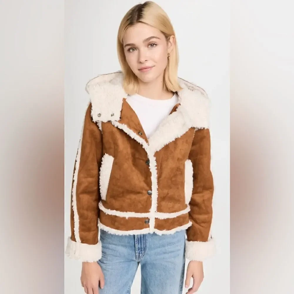 Free People Vegan Exchange Shearling Jacket